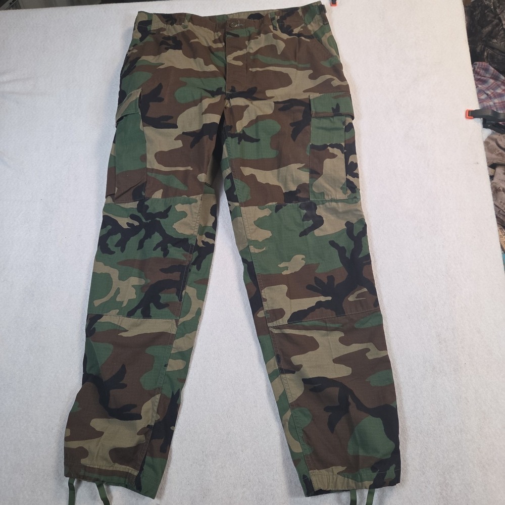 U.S. Military Mens Hot Weather Wooland Camouflage Pattern Trousers Large-Regular